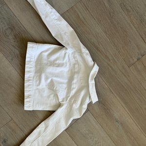 Kids girl white jean jacket